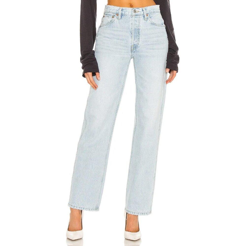 RE/DONE Originals 90s High Rise Jeans Loose Perfect Light Indigo